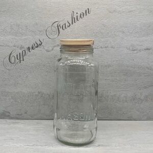 🎉 $5 Atlas Glass Mason Jar with Wooden Lid